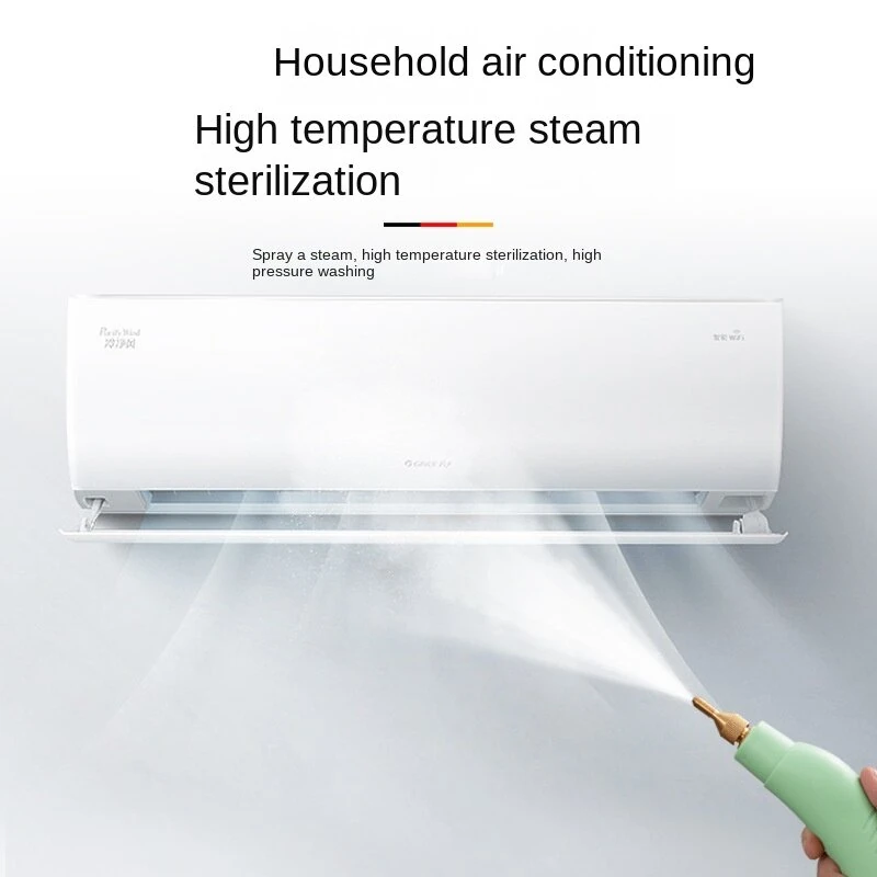 (image for) 1500W 220V High Temperature Steam Cleaner 1300ml Tank Water 15s Quick Heating Steam Cleaner for Kitchen Air Conditioner Cleaning-EU Plug